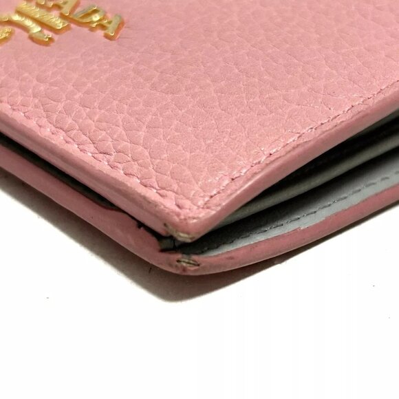 100% Authentic PRADA - Pink Leather Bifold Wallet - Picture 4 of 8